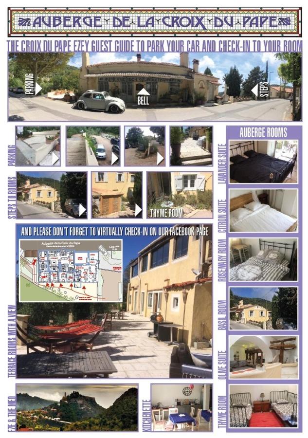 Auberge De La Croix Du Pape Èze Buitenkant foto